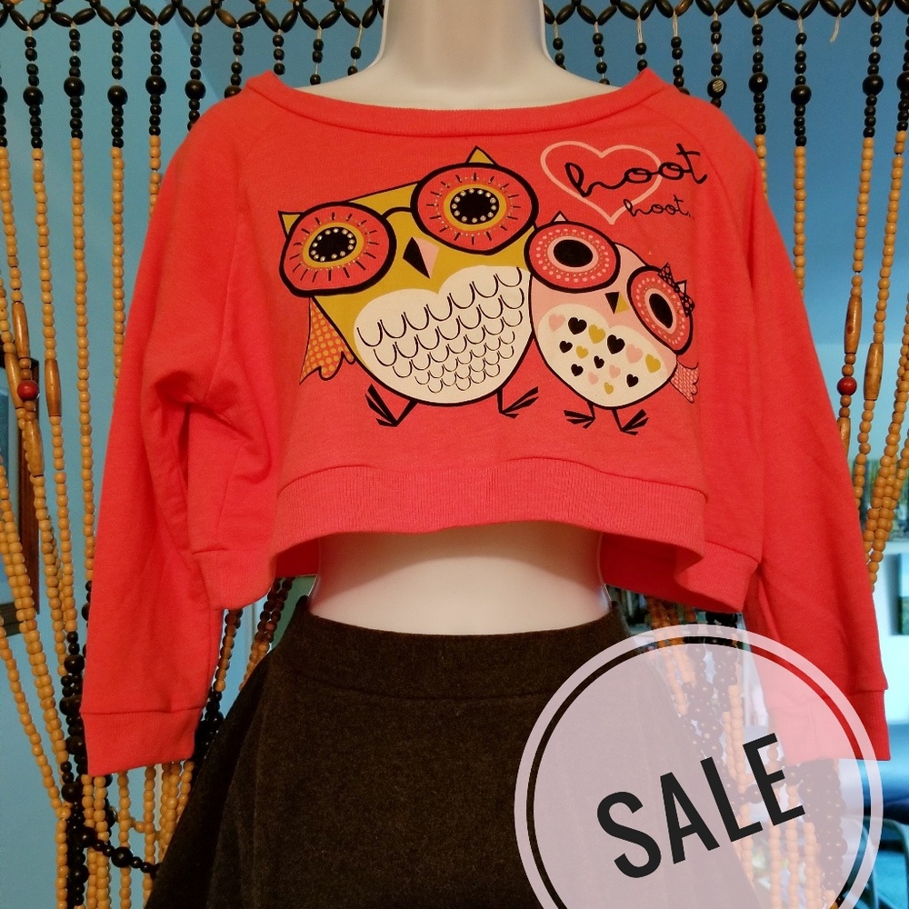 💖SALE💖Cute Owls Crop Top (Skirt not included)